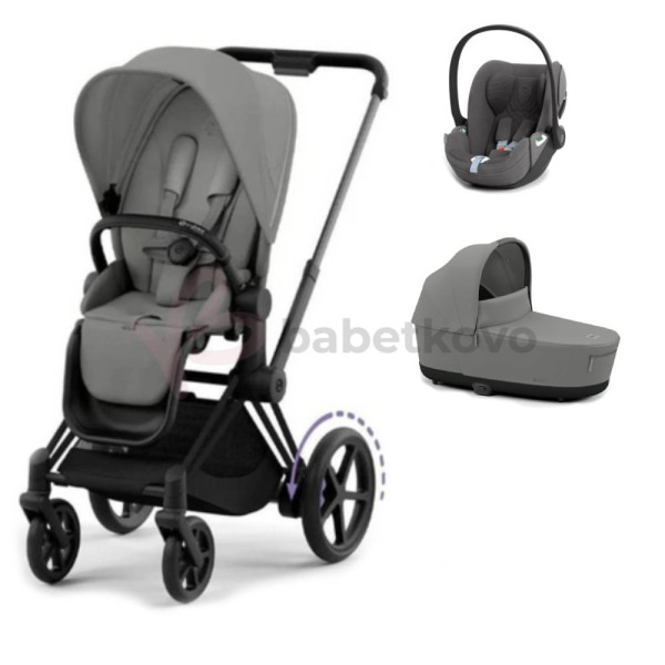 CYBEX E-PRIAM 3-kombinácia MATT BLACK Mirage Grey