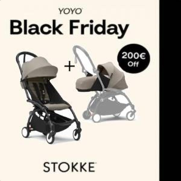 STOKKE® YOYO³ športový kočík 6+ Black/Taupe + Newborn Pack ZDARMA