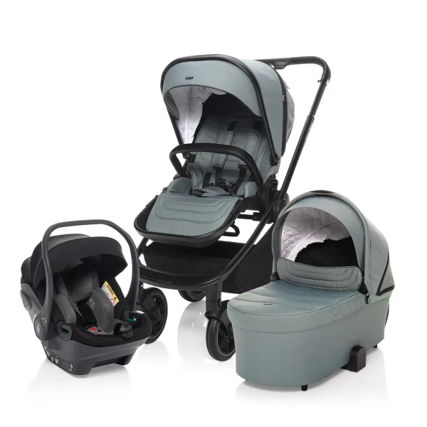 ZOPA SET Športový kočík Move Cross + vanička XL + autosedačka, Granit Grey/Black