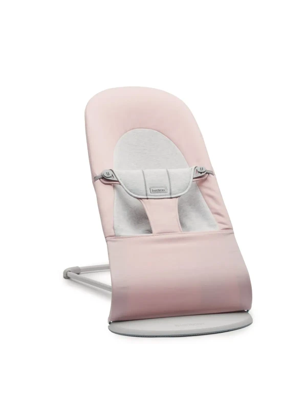 Babybjorn lehátko Balance SOFT Light Pink Grey Woven jersey