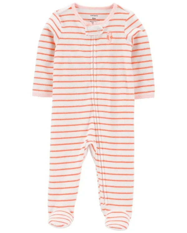 CARTER'S Overal na zips Sleep&Play Stripe Seahorse dievča NB/ veľ. 56