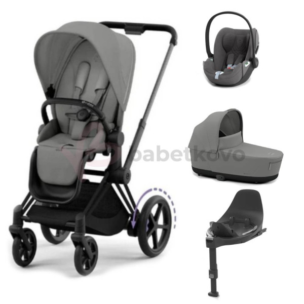 CYBEX E-PRIAM 4-kombinácia MATT BLACK Mirage Grey