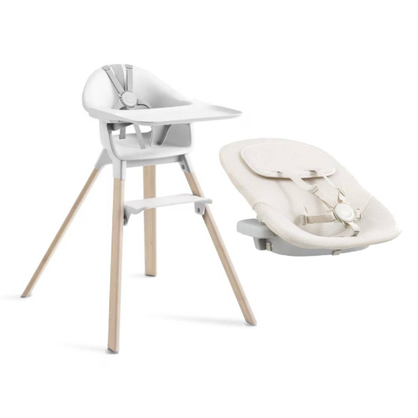 Stokke stolička Clikk High White + Newborn set