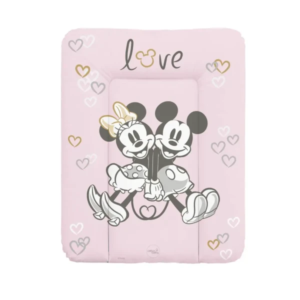 CEBA Podložka prebaľovacia mäkká na komodu 50x70 Disney Minnie & Mickey Pink