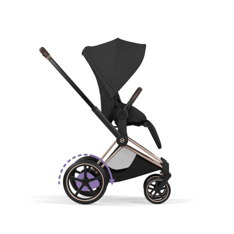 CYBEX E-PRIAM 5 Style podvozok + SEAT ROSE GOLD