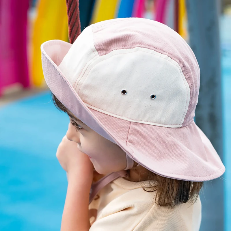 KiETLA klobúčik s UV ochranou 1-2 roky Natural / Pink