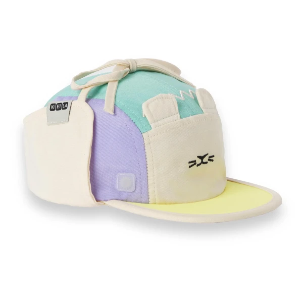 KiETLA FUN LION šiltovka s UV ochranou a ochranou krku - Lion Green 49-51 cm