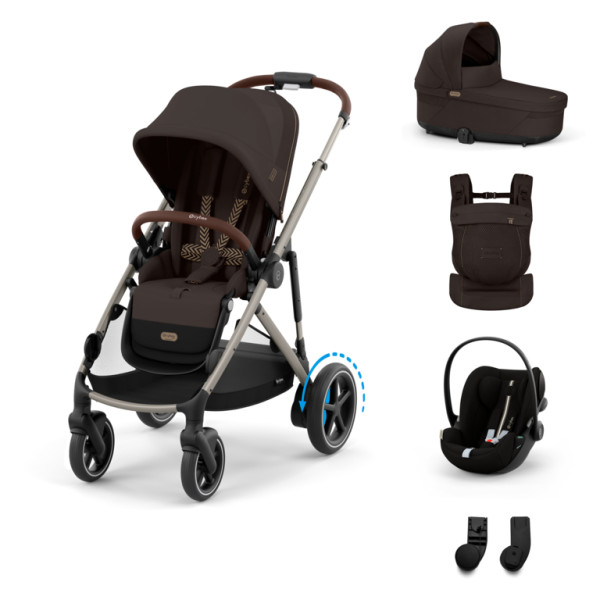 Cybex E-Gazelle S BUNDLE SET S + nosič AMYA 2026 -  Chocolate Brown - Taupe Rám