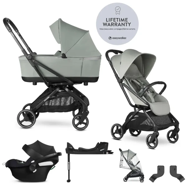 EASYWALKER SET Kočík kombinovaný 4v1 Rockey M Fresh Green + CYBEX Aton B2 i-Size + základňa