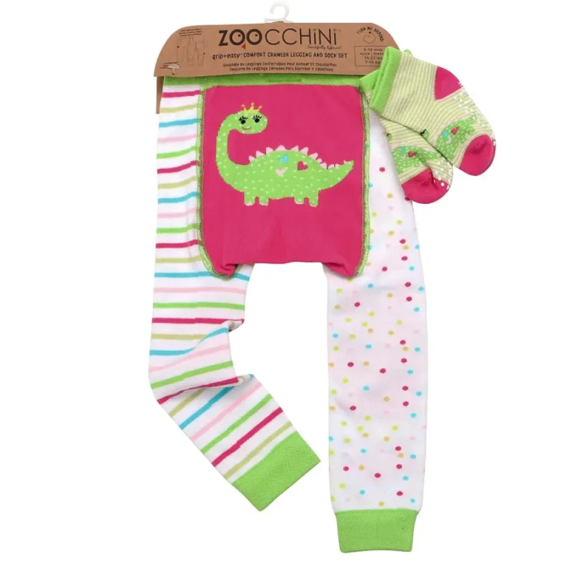 Zoocchini Set legínky a ponožky Dinosaurus Dai 6 - 12 m