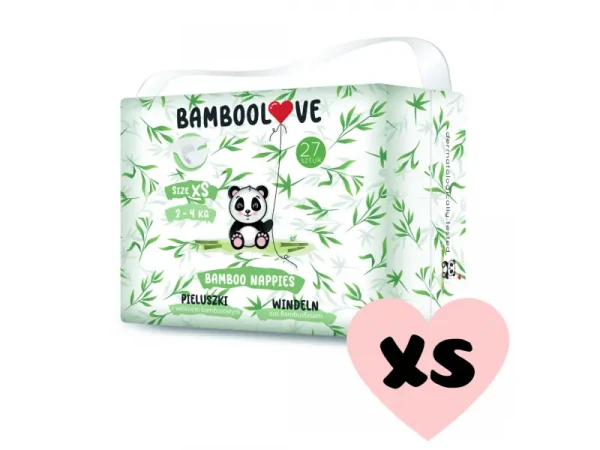 Bamboolove Plienky jednorazové bambus veľ. XS 2-4 kg 27 ks