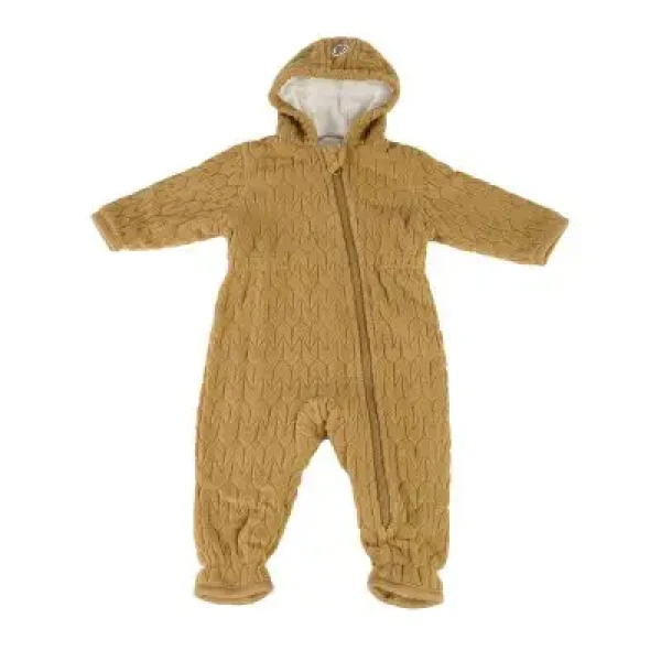 LODGER Overal Skier Empire Fleece Dark Honey 0-3 mesiacov