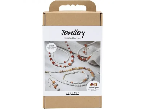 Creativ Company Kreatívna sada Šperky s korálkami s achátom a jantárom