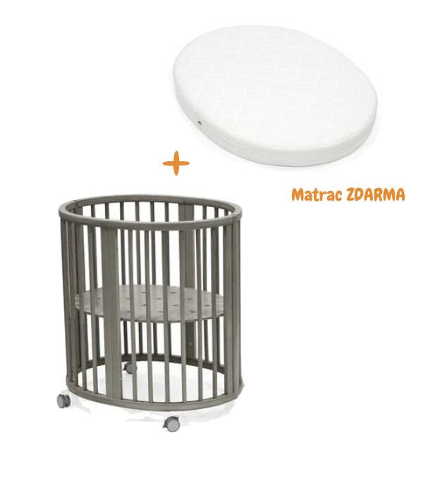 Stokke Sleepi Mini postieľka V3 Hazy Grey + Matrac ZDARMA