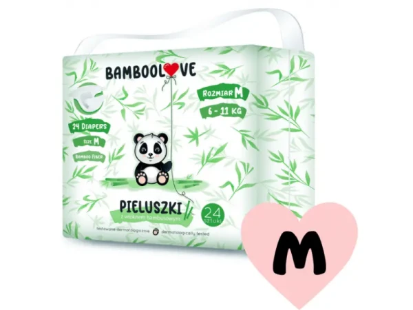 Bamboolove Plienky jednorazové bambus veľ. M 6-11 kg 24 ks