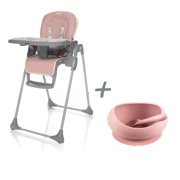 ZOPA Detská stolička Pocket + darček silikonová miska so zvýšenými okraji a prísavkou v hodnote 12,40€, Blossom Pink