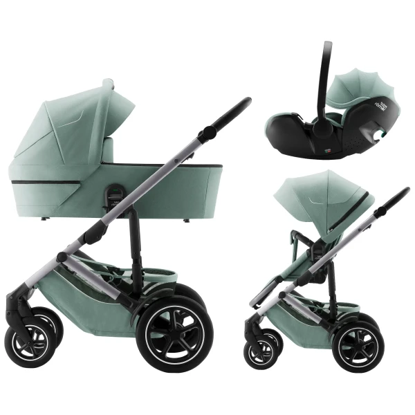 BRITAX Set Kočík Smile 5Z + hlboká vanička + autosedačka Baby-Safe PRO, Jade Green