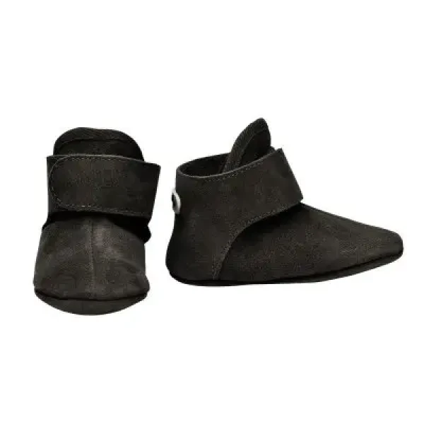 LODGER kožené topánky Walker Leather Basic Raven 12 - 15 mesiacov