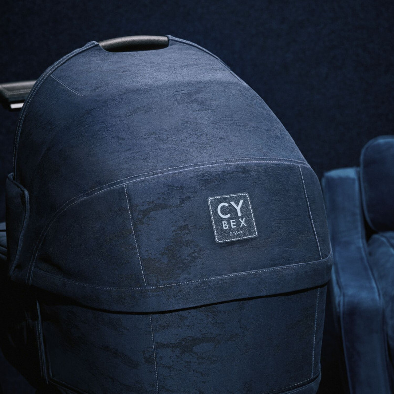 CYBEX PRIAM Lux Carry Cot Rebellious Luxury Denim Blue