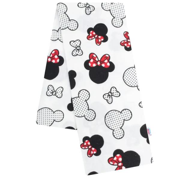 NEW BABY Flanelová plienka s potlačou biela Mickey & Minnie