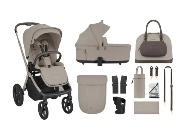 KikkaBoo Kočík 2v1 Goya Platinum Champagne