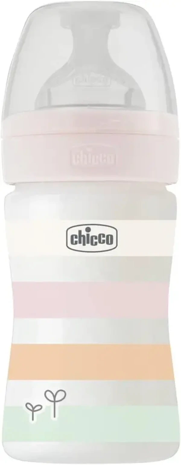 CHICCO Fľaša dojčenská Well-being silikón 150ml dievča