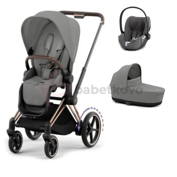 CYBEX E-PRIAM 3-kombinácia ROSEGOLD Mirage Grey