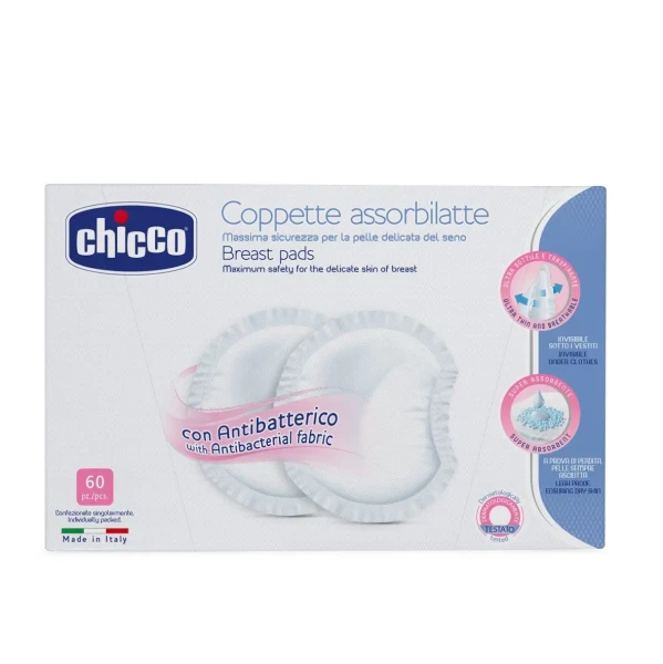 Chicco Antibakteriálne tampóny do podprsenky 60 ks