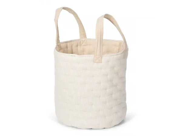 Little Dutch Košík textilný obojstranný extra veľký Pure Soft Beige Stripe