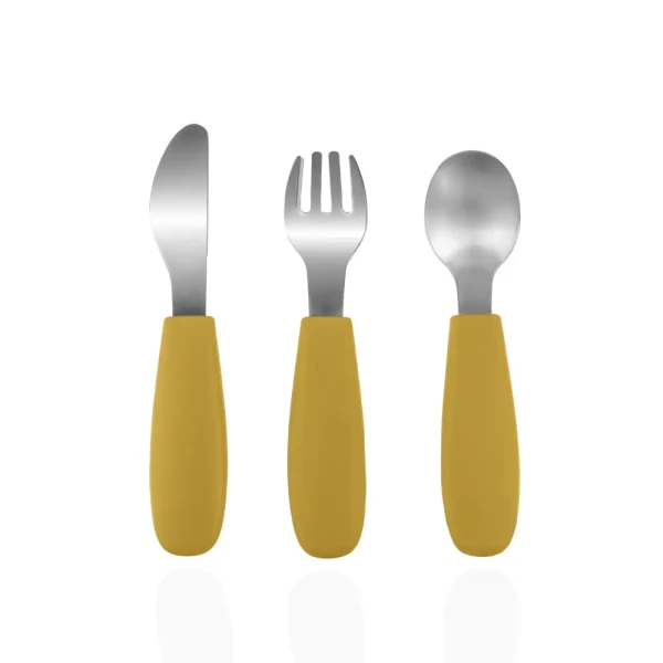 Zopa Silikónový detský príbor, Mustard Yellow