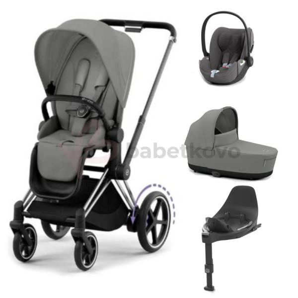 CYBEX E-PRIAM 4-kombinácia CHROME BLACK Mirage Grey