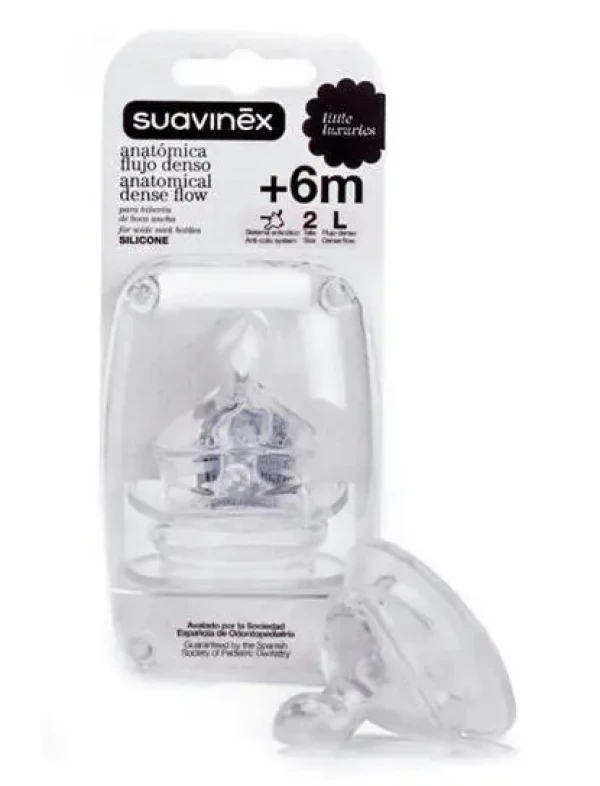 SUAVINEX  NÁHRADNÝ CUMLÍK Anatomický silikon S2/L - 2ks