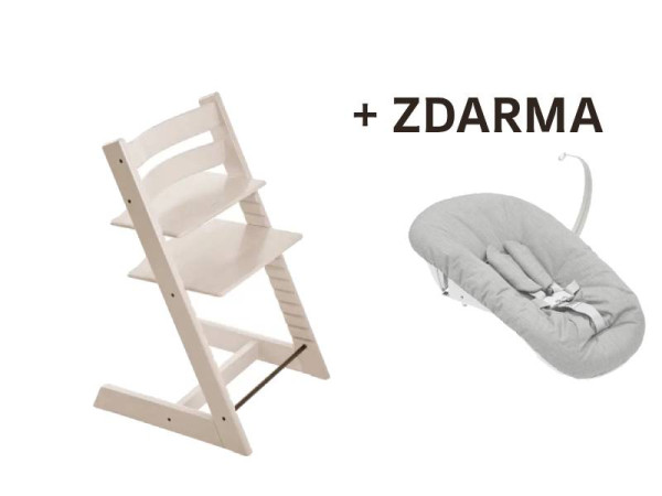 Stolička Stokke Tripp Trapp Classic Collection Whitewash + newborn set ZDARMA