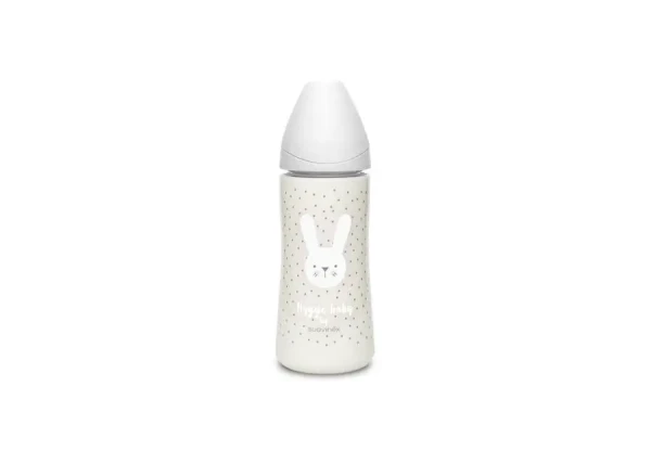 SUAVINEX  Premium fľaša 360 ml L HYGGE králik - sivá