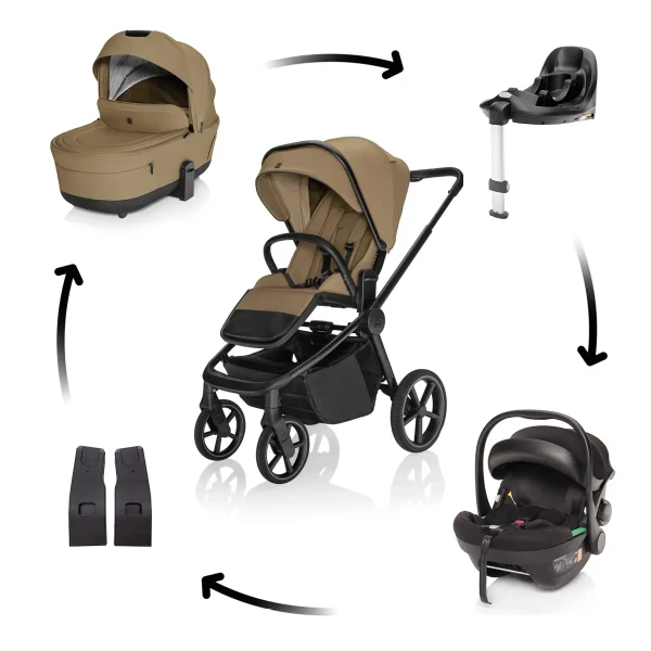 Zopa Kočík Move Cross 5X + autosedačka XM Plus i-Size bundle, Latte Beige