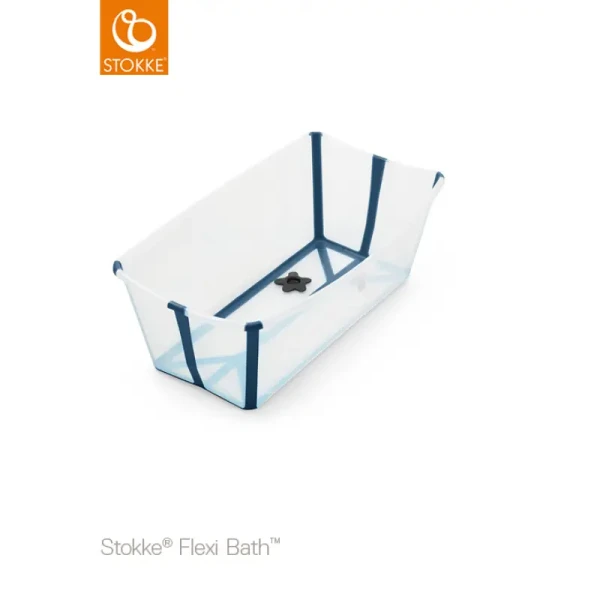 Stokke Flexi Bath Skladacia vanička na kúpanie Transparent Blue