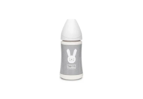 SUAVINEX  Premium fľaša 270 ml 3P HYGGE prúžky - sivá