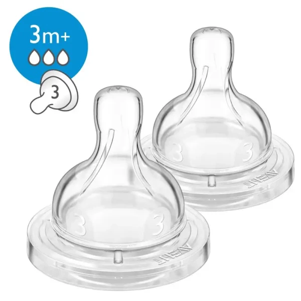 Avent cumlík Klasik 3 otvory od 3 m 2 ks | PHILIPS AVENT