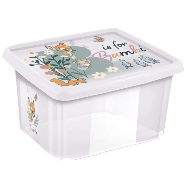 KEEEPER Úložný box s vekom 15l Bambi, Transparent