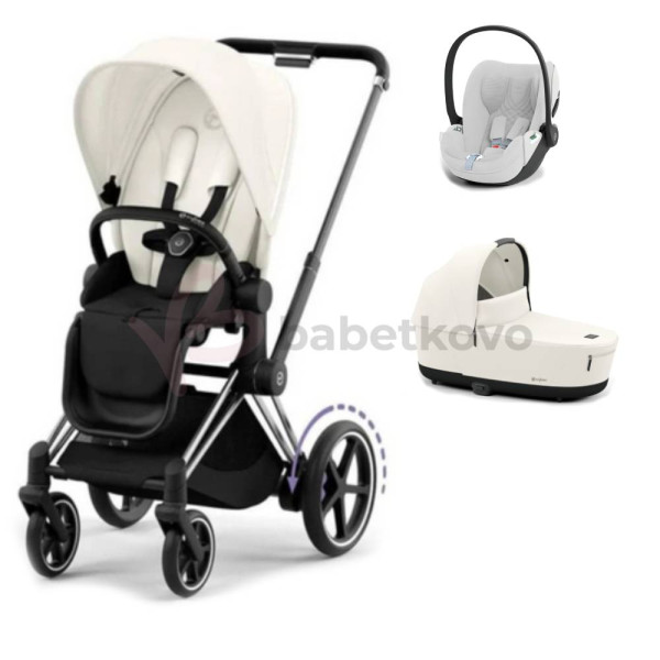 CYBEX E-PRIAM 3-kombinácia CHROME BLACK Off White