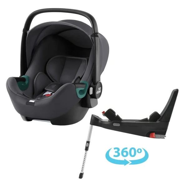 BRITAX RÖMER Autosedačka Baby-Safe 3 i-Size Flex Base 5Z Bundle, Midnight Grey