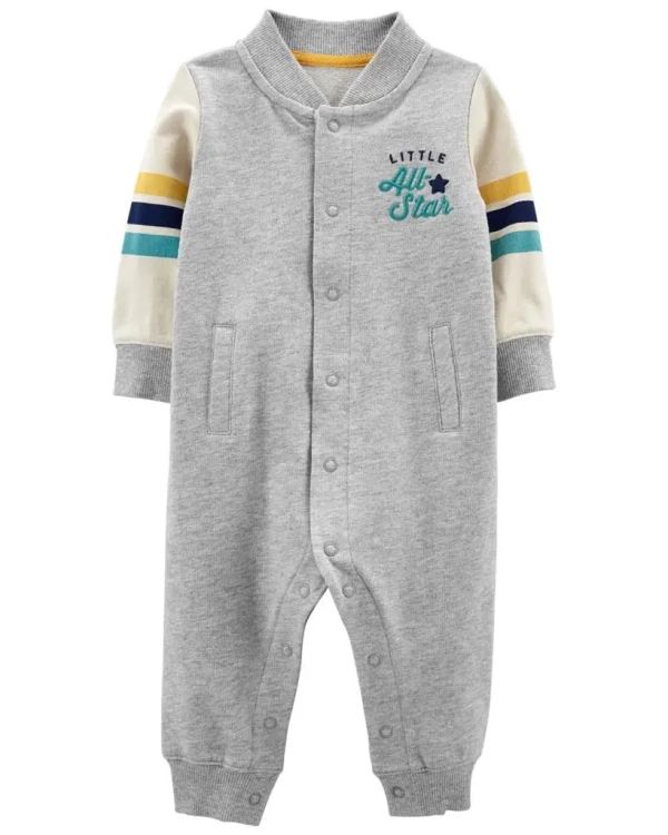 CARTER'S Overal na cvoky Grey chlapec NB/ veľ. 56