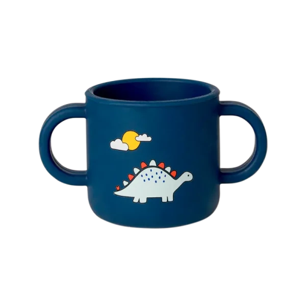 Citron Mini silikonový hrneček, 180ml - Blue Dino