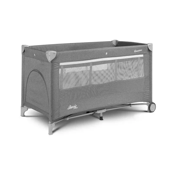 CARETERO Cestovná postieľka Basic Plus grey (poškodený obal)