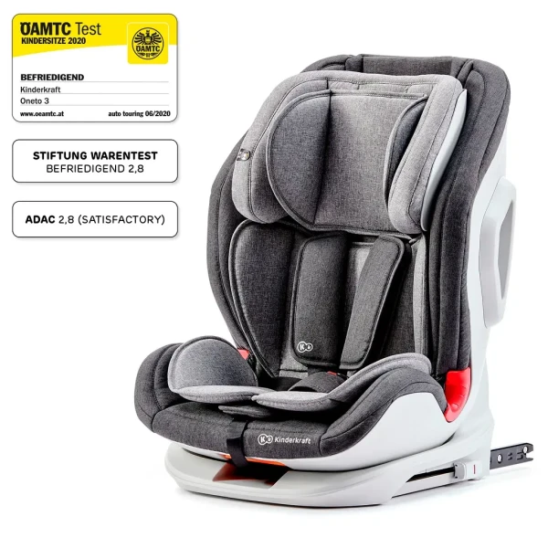 KINDERKRAFT Autosedačka Oneto3 Isofix Black/Gray 9-36 kg