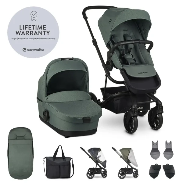 EASYWALKER Set XXL kočík kombinovaný Harvey3 Forest Green s príslušenstvom
