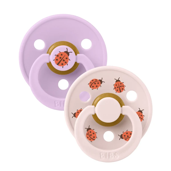 BIBS STUDIO Colour Ladybug cumlíky z prírodného kaučuku Violet Sky Mix 2ks – veľkosť 2