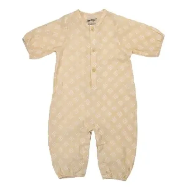 LODGER Bavlnený overal Jumper Tribe Muslin Sand 74