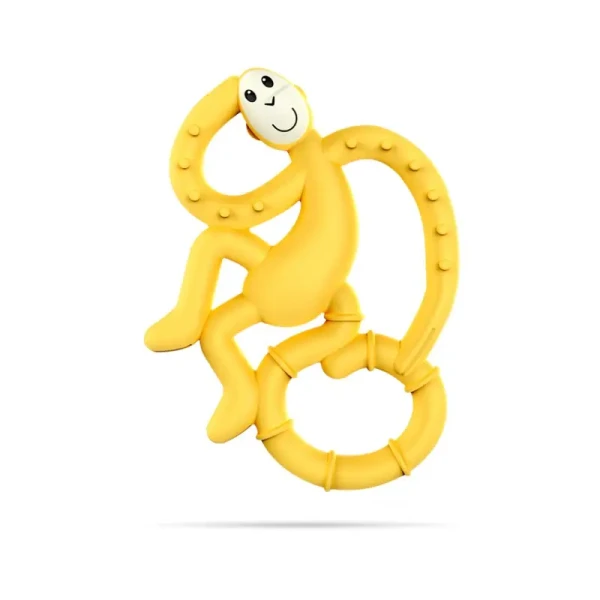 MATCHSTICK MONKEY Mini monkey hryzátko s antimikrobiálnym povrchom biocote žlté