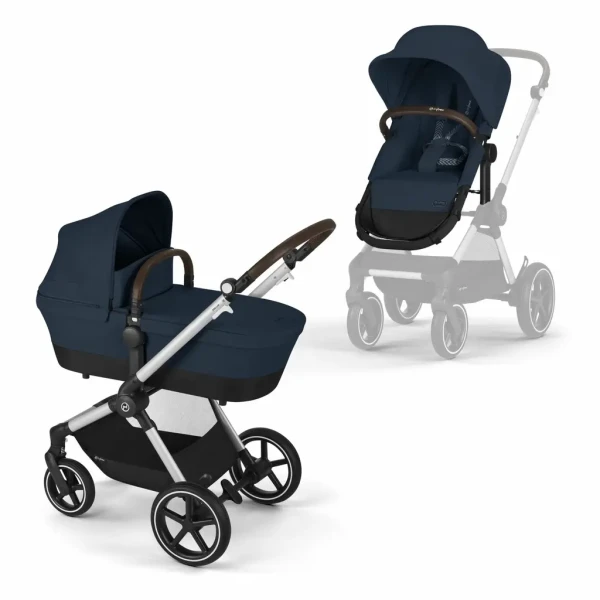 CYBEX EOS LUX Kombinovaný kočík Ocean Blue - silver rám